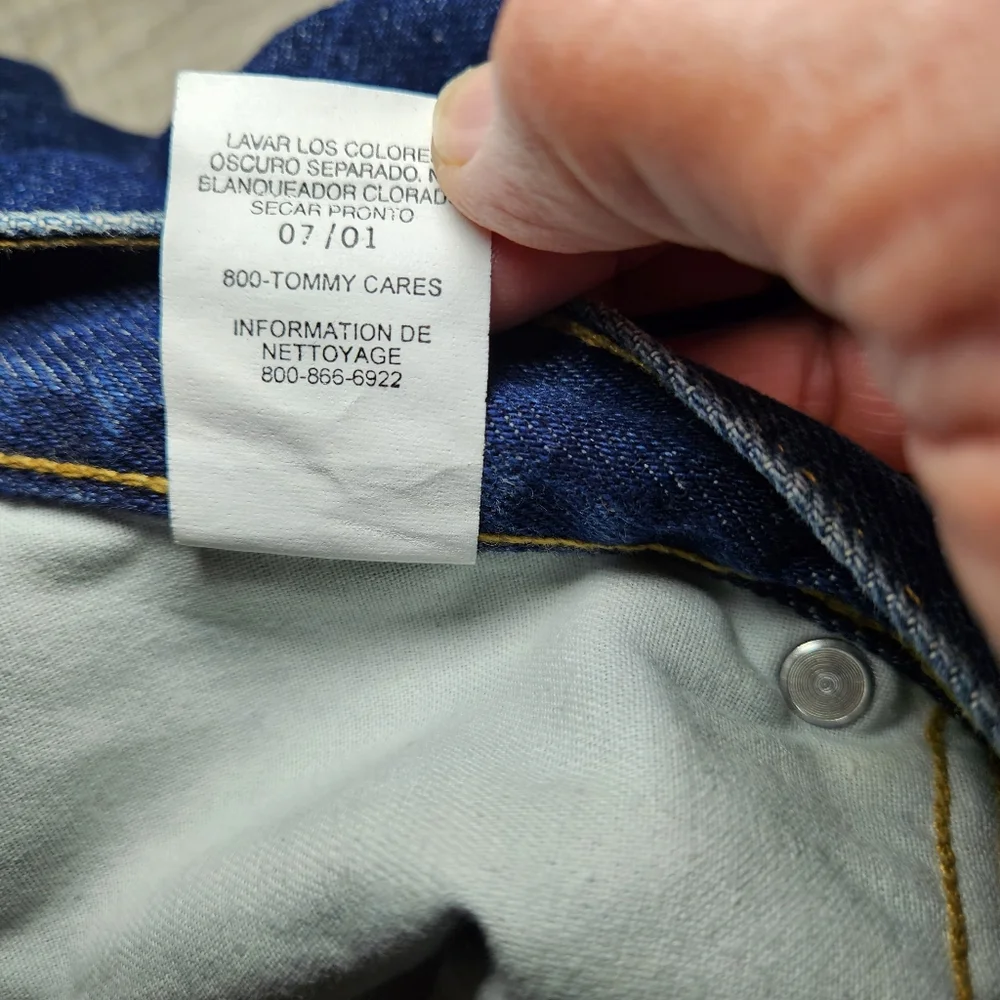 Vtg Tommy Hilfiger Jeans Sz 5 Split Flare Bell Bottom Medium Wash Mid Rise Y2K - Picture 7 of 14